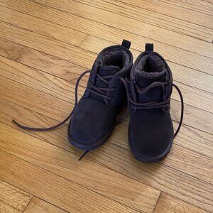 EUC UGG Dark Brown Chocolate Soft Suede Leather Neumel Men Boot Size 6